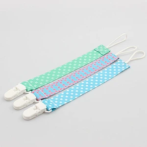 Customized polyester Funny Dummy Nipple Pacifier Holder Clip For Baby