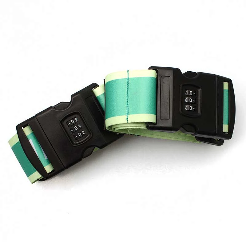 Custom design your logo heat transfer printing luggage belt with password lock