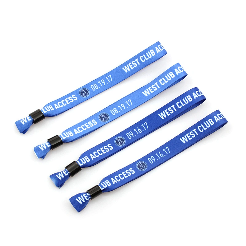 Custom logo fabric bracelets eco-friendly disposable wristband for events