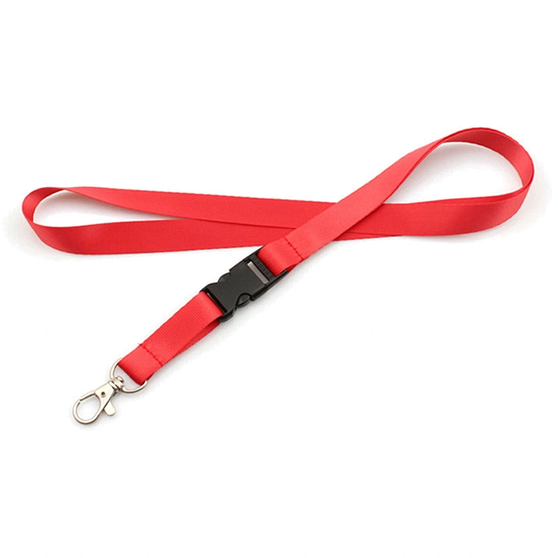 Nice gifts cheaper 2cm width neck strap heat transfer lanyard with breakaway buckle and black metal hook
