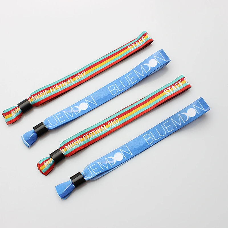 Customized Woven Cloth Wristbands Festival Wrist Tags