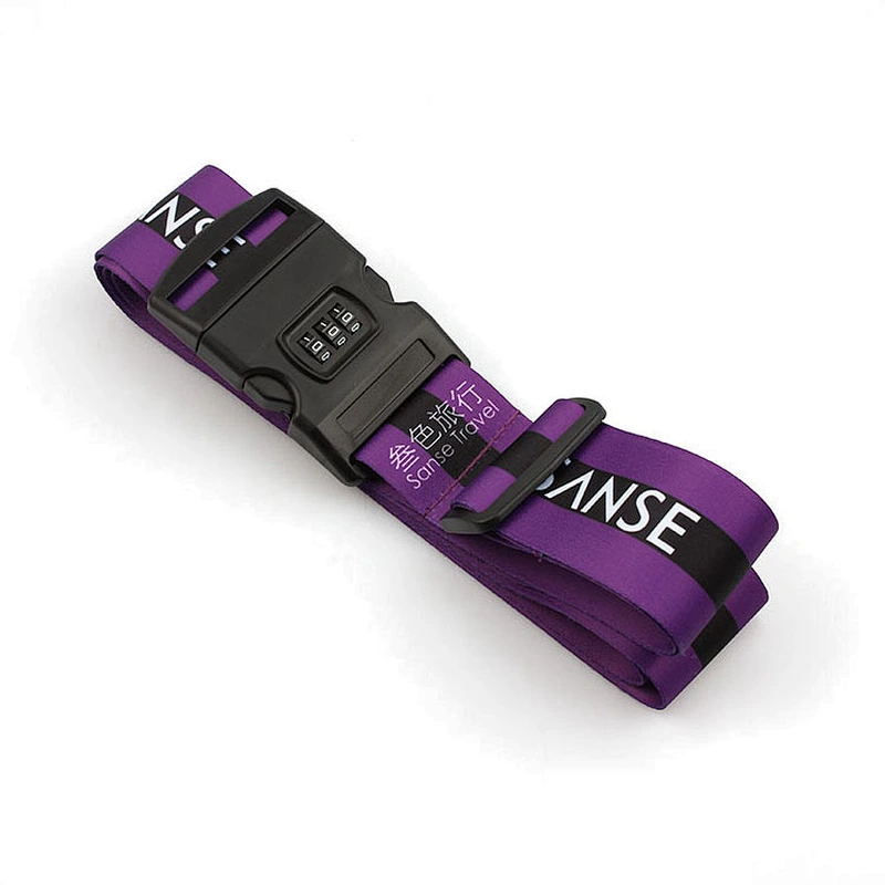 Popular password lock travel polyester luggage belt handle strap