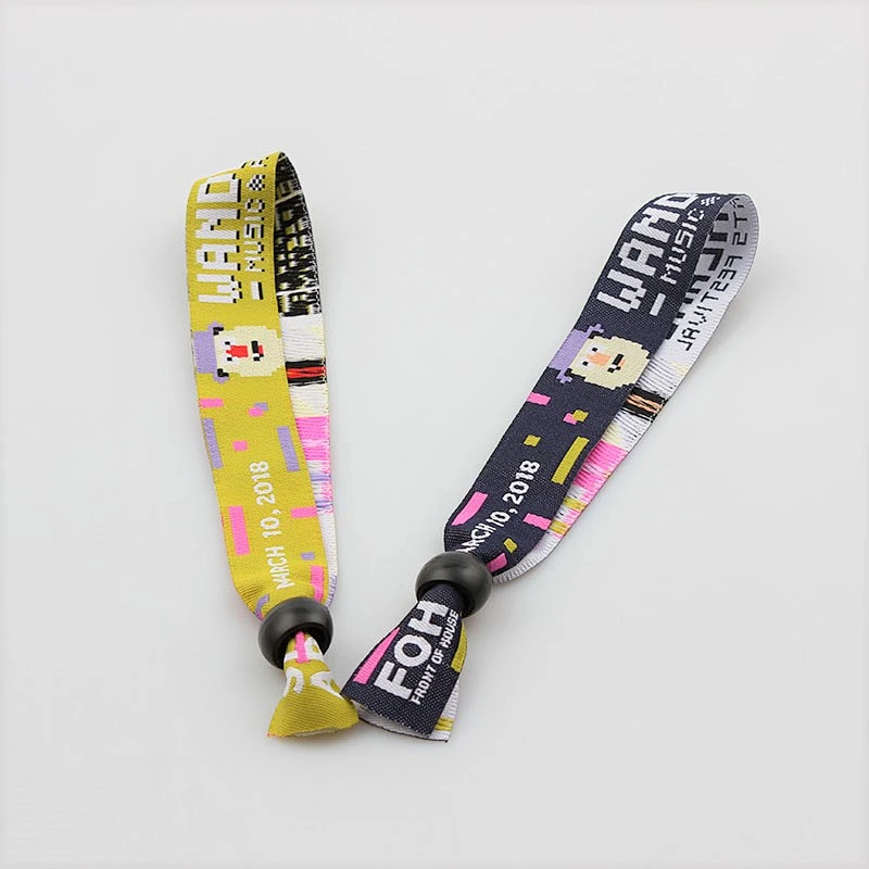New design woven RFID elastic wristbands for events