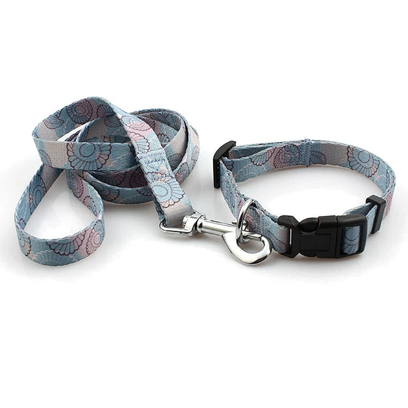 Sublimation printing pet dog collar leashes with custom design