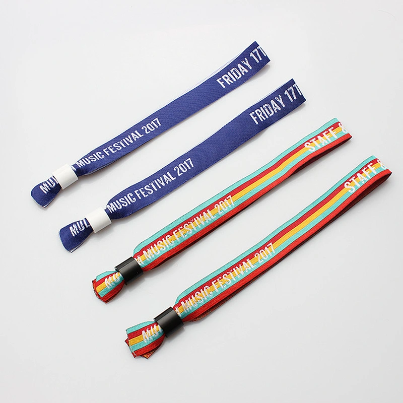Customized Woven Cloth Wristbands Festival Wrist Tags