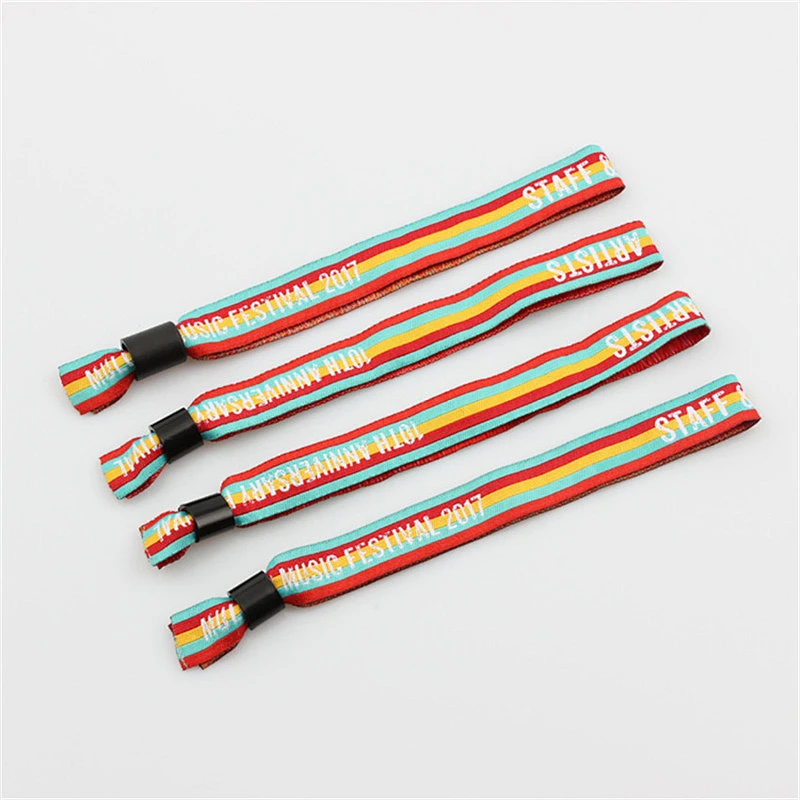 Full color custom design free event fabric wristband plain bracelet