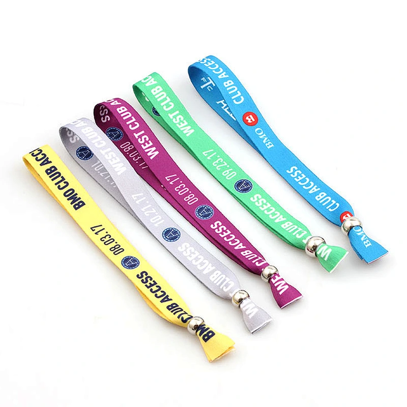Cheap high quality custom make polyester identification fabric rfid wristband