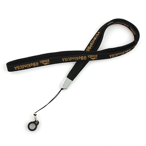 Cheap plastic clip polyester tube lanyard for pen
