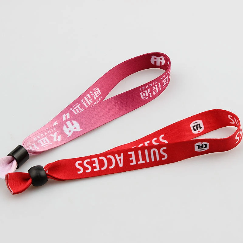 Colorful heat transfer printing wristbands for events