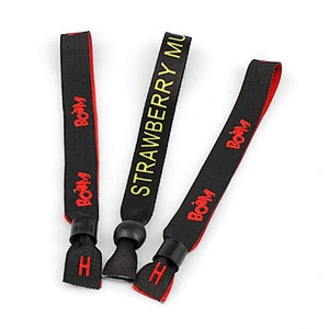 Professional Design Wedding Woven Wristband For VIP