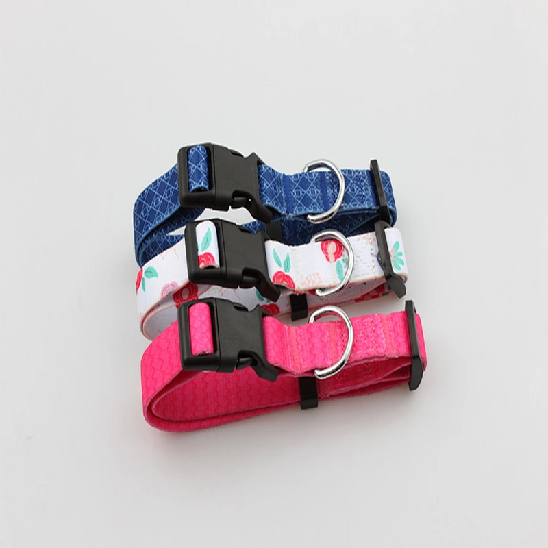 Wholesale color plain adjustable puppy id collar sets