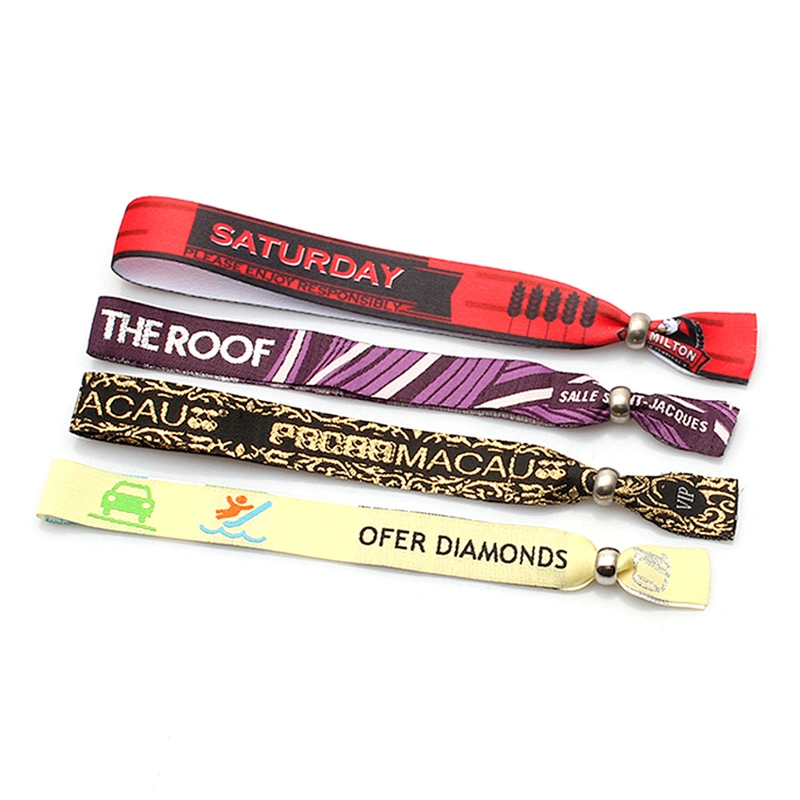 New Design Printed Customised Polyester Wristband Free Sample