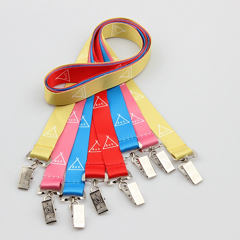 Competitive prices double end fashion designer lanyard with metal hooks