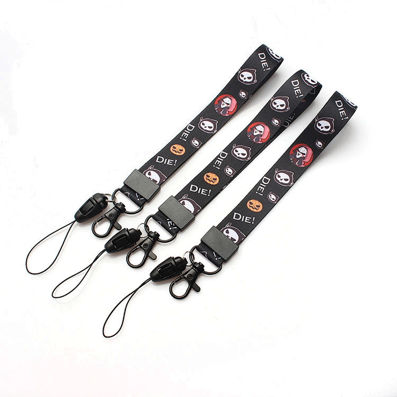 Customized Advertising Promotional Polyester Lanyard With Black Metal Hook