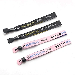 Promotion personalized woven wristbands with any logo design