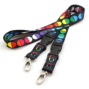 Personalized Excellent Dye Sublimation Printed Polyester Lanyard With Breakaway Plastic Hook