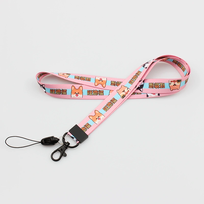 Custom dye sublimation key lanyard with safety release
