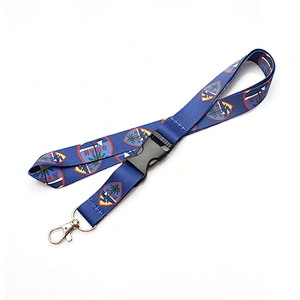 Sublimation polyester customized lanyard with breakaway buckle