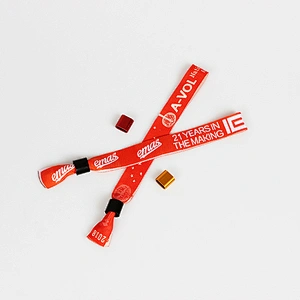 Popular wholesale festival items disposable fabric wristband