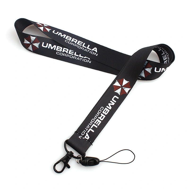 Cheap custom polyester security lanyard heat press