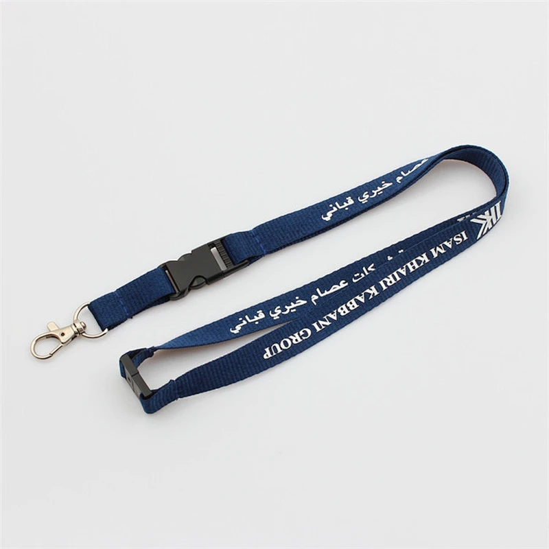 Custom double printing business lanyards with disconnect buckle
