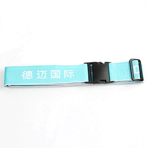 Factory OEM high quality woven luggage belt with adjustable buckle