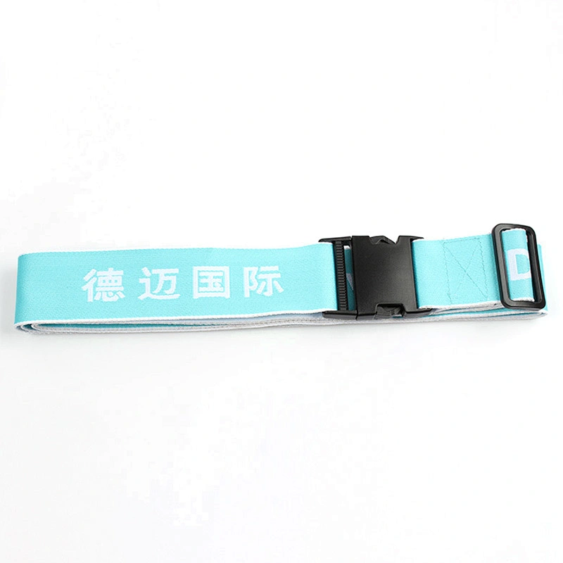 Factory OEM high quality woven luggage belt with adjustable buckle