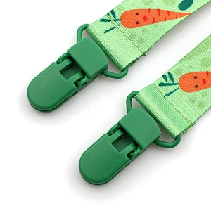Custom logo premium quality fashion baby soother pacifier clip