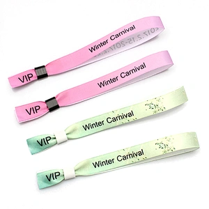 Wholesale ribbon wristband with plastic locks sweatband promotion