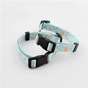 Custom Polyester Heat Transfer Printing Dog Collar and Leash Set