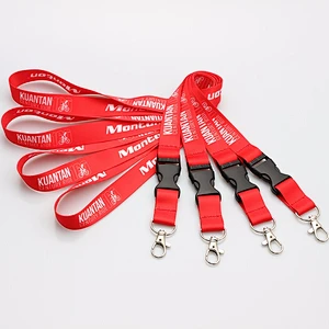 Cute dye-sublimated custom make lanyard keychain for company