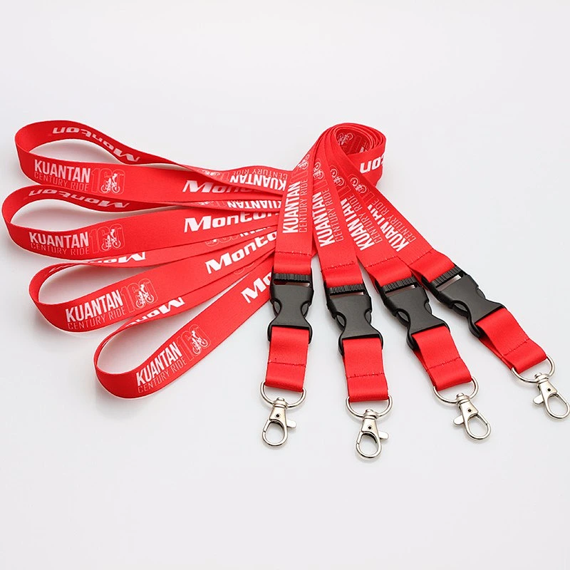 Cute dye-sublimated custom make lanyard keychain for company