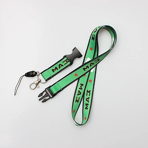 Hot sale custom sublimation printed football team nfl lanyard with detachable buckle