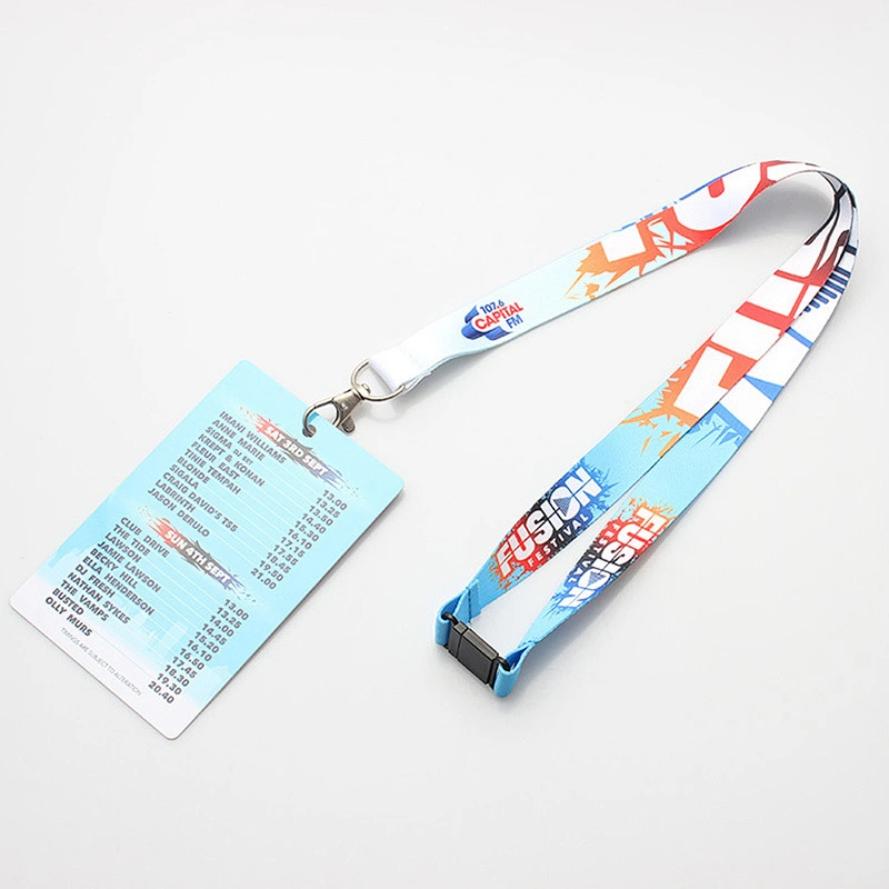 Heat transfer printing cheap lanyard with bulk fittings