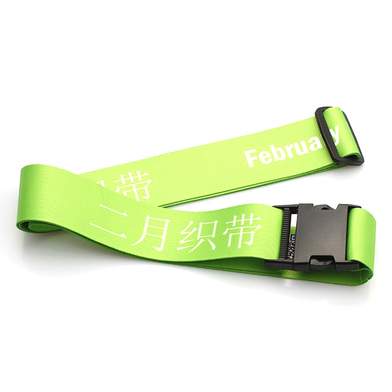 Wholesale promotional custom design logo polyester luggage belts with lock
