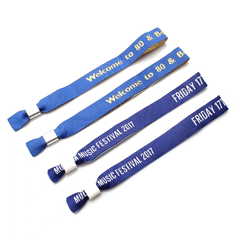 Polyester Woven Wristbands Branded Custom Fabric Bracelet