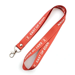 Custom sublimation durable washable lanyard with metal hook