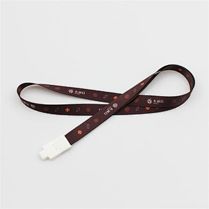 Promotional Custom Logo Neck Heated Transfer Printing Polyester Lanyard With Plastic Hook