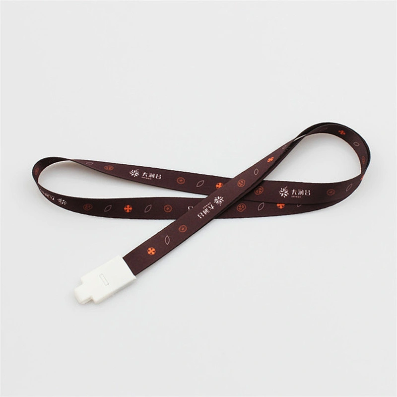 Promotional Custom Logo Neck Heated Transfer Printing Polyester Lanyard With Plastic Hook