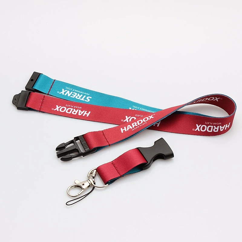Hot sale good quality sublimation custom polyester USB flash drive lanyard