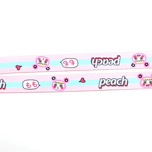 Custom heat transfer printed cartoon cute lanyards for women