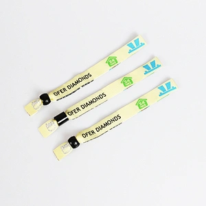 Friendship bracelet cheap custom embroidered festival woven wristband