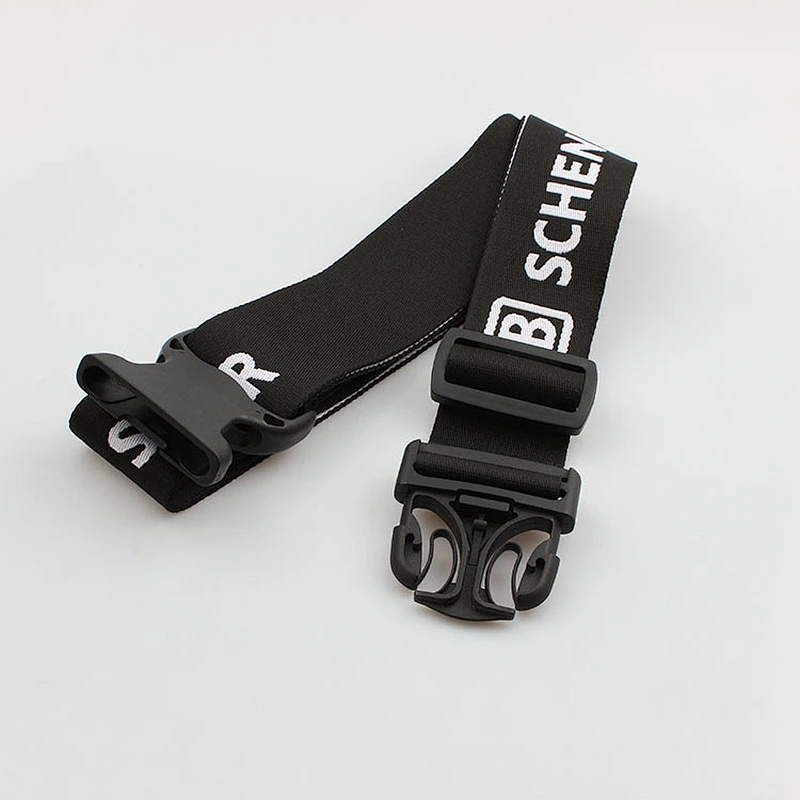 Adjustable travel luggage printed packing strap with plastic buckle