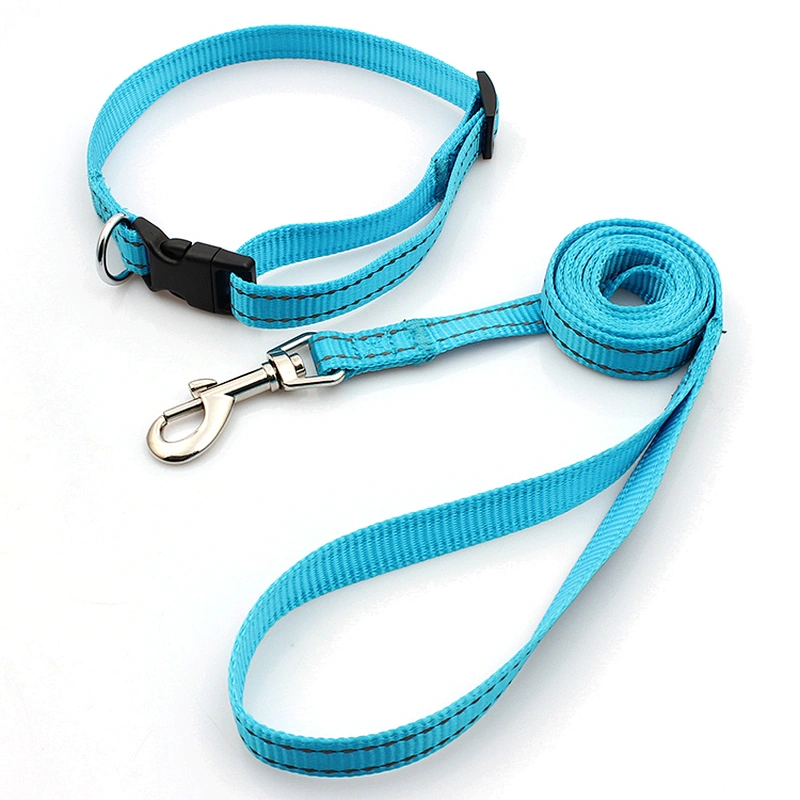 Cheap personalized design blue retractable dog leash and collar