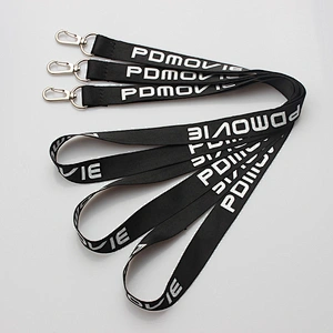 Factory OEM high quality custom nylon silk screen lanyard neck