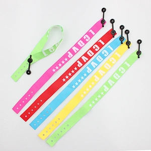 Professional factory cheap stylish woven artificial wristbands for party