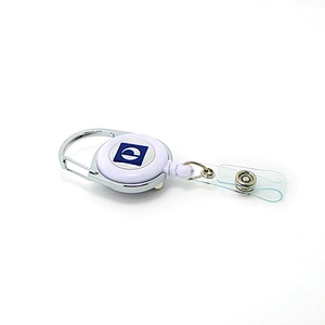 Customized carabiner retractable ABS badge tag clip holder