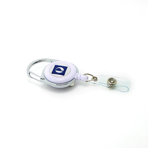 Customized carabiner retractable ABS badge tag clip holder