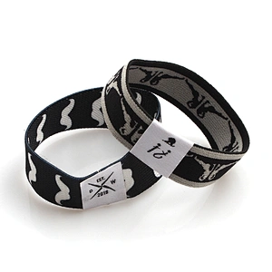 Woven rfid elastic fabric bracelet wristband custom