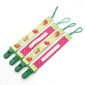 Eco-friendly cute custom printing baby pacifier clip with design and sample free